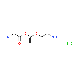 ChemSpider 2D Image | 1-(2-Aminoethoxy)vinyl glycinate hydrochloride (1:1) | C6H13ClN2O3