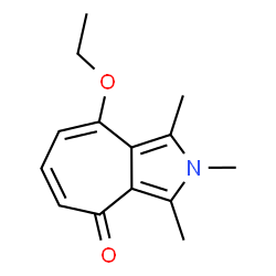 ChemSpider 2D Image | 8-Ethoxy-1,2,3-trimethyl-2H-cyclohepta[c]pyrrol-4-one | C14H17NO2