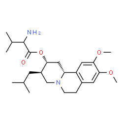 ChemSpider 2D Image | (2R,3R,11bR)-3-Isobutyl-9,10-dimethoxy-1,3,4,6,7,11b-hexahydro-2H-pyrido[2,1-a]isoquinolin-2-yl valinate | C24H38N2O4