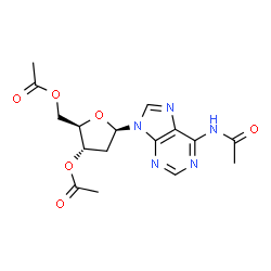 ChemSpider 2D Image | N-Acetyl-3',5'-di-O-acetyl-2'-deoxyadenosine | C16H19N5O6