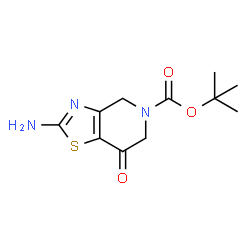 ChemSpider 2D Image | tert-butyl 2-amino-7-oxo-4H,5H,6H,7H-[1,3]thiazolo[4,5-c]pyridine-5-carboxylate | C11H15N3O3S