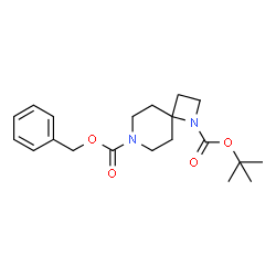 ChemSpider 2D Image | 7-Benzyl 1-tert-butyl 1,7-diazaspiro[3.5]nonane-1,7-dicarboxylate | C20H28N2O4
