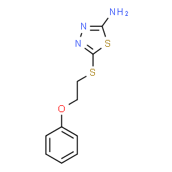 ChemSpider 2D Image | 5-[(2-Phenoxyethyl)sulfanyl]-1,3,4-thiadiazol-2-amine | C10H11N3OS2