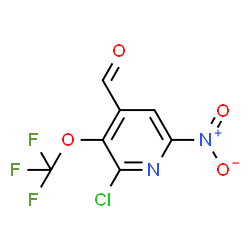 ChemSpider 2D Image | 2-Chloro-6-nitro-3-(trifluoromethoxy)isonicotinaldehyde | C7H2ClF3N2O4