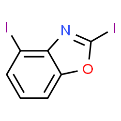 ChemSpider 2D Image | 2,4-Diiodo-1,3-benzoxazole | C7H3I2NO