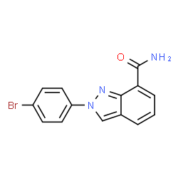 ChemSpider 2D Image | 2-(4-Bromophenyl)-2H-indazole-7-carboxamide | C14H10BrN3O