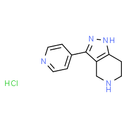 ChemSpider 2D Image | 3-(Pyridin-4-yl)-4,5,6,7-tetrahydro-1H-pyrazolo[4,3-c]pyridine hydrochloride | C11H13ClN4