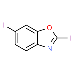 ChemSpider 2D Image | 2,6-Diiodo-1,3-benzoxazole | C7H3I2NO