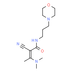 ChemSpider 2D Image | (2Z)-2-Cyano-3-(dimethylamino)-N-[3-(4-morpholinyl)propyl]-2-butenamide | C14H24N4O2