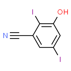 ChemSpider 2D Image | 3-Hydroxy-2,5-diiodobenzonitrile | C7H3I2NO