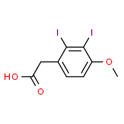 ChemSpider 2D Image | (2,3-Diiodo-4-methoxyphenyl)acetic acid | C9H8I2O3