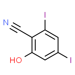 ChemSpider 2D Image | 2-Hydroxy-4,6-diiodobenzonitrile | C7H3I2NO