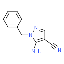 ChemSpider 2D Image | 5-Amino-1-benzyl-1H-pyrazole-4-carbonitrile | C11H10N4