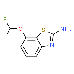 ChemSpider 2D Image | 7-(Difluoromethoxy)-1,3-benzothiazol-2-amine | C8H6F2N2OS