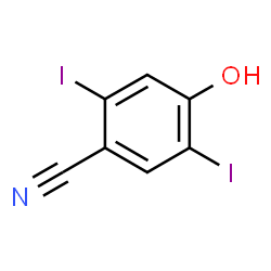 ChemSpider 2D Image | 4-Hydroxy-2,5-diiodobenzonitrile | C7H3I2NO