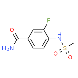 ChemSpider 2D Image | 3-Fluoro-4-[(methylsulfonyl)amino]benzamide | C8H9FN2O3S