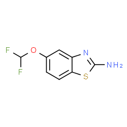 ChemSpider 2D Image | 5-(Difluoromethoxy)-1,3-benzothiazol-2-amine | C8H6F2N2OS