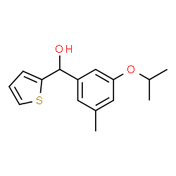 ChemSpider 2D Image | (3-Isopropoxy-5-methylphenyl)(2-thienyl)methanol | C15H18O2S