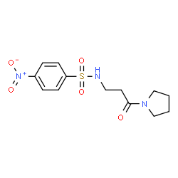 ChemSpider 2D Image | 4-Nitro-N-[3-oxo-3-(1-pyrrolidinyl)propyl]benzenesulfonamide | C13H17N3O5S