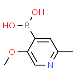 ChemSpider 2D Image | (5-Methoxy-2-methyl-4-pyridinyl)boronic acid | C7H10BNO3
