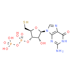 ChemSpider 2D Image | 5'-Thioguanosine 3'-(trihydrogen diphosphate) | C10H15N5O10P2S