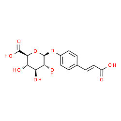 ChemSpider 2D Image | 4-[(E)-2-Carboxyvinyl]phenyl beta-D-glucopyranosiduronic acid | C15H16O9