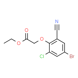 ChemSpider 2D Image | Ethyl (4-bromo-2-chloro-6-cyanophenoxy)acetate | C11H9BrClNO3