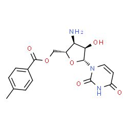 ChemSpider 2D Image | 3'-Amino-3'-deoxy-5'-O-(4-methylbenzoyl)uridine | C17H19N3O6