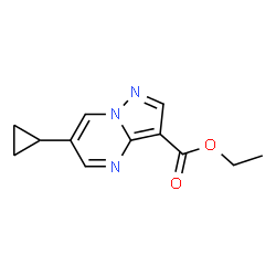 ChemSpider 2D Image | Ethyl 6-cyclopropylpyrazolo[1,5-a]pyrimidine-3-carboxylate | C12H13N3O2