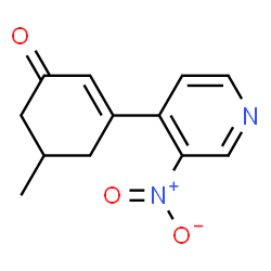 ChemSpider 2D Image | 5-Methyl-3-(3-nitropyridin-4-yl)cyclohex-2-enone | C12H12N2O3