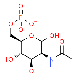 ChemSpider 2D Image | 2-Acetamido-2-deoxy-6-O-phosphonato-D-mannopyranose | C8H14NO9P