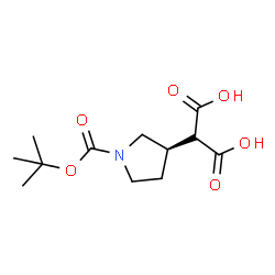 ChemSpider 2D Image | (R)-2-(1-(tert-butoxycarbonyl)pyrrolidin-3-yl)malonic acid | C12H19NO6