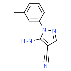 ChemSpider 2D Image | 5-Amino-4-cyano-1-(3-methylphenyl)-1H-pyrazole | C11H10N4