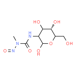 ChemSpider 2D Image | 2-Deoxy-2-{[methyl(nitroso)carbamoyl]amino}-D-glycero-hexopyranose | C8H15N3O7