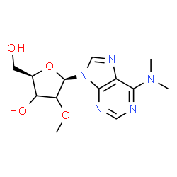 ChemSpider 2D Image | N,N-Dimethyl-9-(2-O-methyl-beta-D-glycero-pentofuranosyl)-9H-purin-6-amine | C13H19N5O4