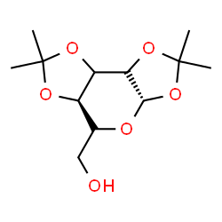 ChemSpider 2D Image | [(3aS,5R,5aR,8bR)-2,2,7,7-Tetramethyltetrahydro-3aH-bis[1,3]dioxolo[4,5-b:4',5'-d]pyran-5-yl]methanol (non-preferred name) | C12H20O6