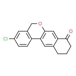 ChemSpider 2D Image | 3-Chloro-10,11-dihydro-5H-dibenzo[c,g]chromen-8(9H)-one | C17H13ClO2