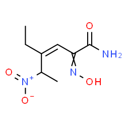 ChemSpider 2D Image | (3Z)-4-Ethyl-2-(hydroxyimino)-5-nitro-3-hexenamide | C8H13N3O4