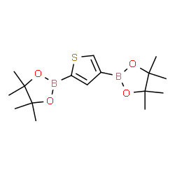 ChemSpider 2D Image | 2,2'-(2,4-Thienediyl)bis(4,4,5,5-tetramethyl-1,3,2-dioxaborolane) | C16H26B2O4S