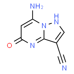 ChemSpider 2D Image | 7-Amino-5-oxo-1,5-dihydropyrazolo[1,5-a]pyrimidine-3-carbonitrile | C7H5N5O