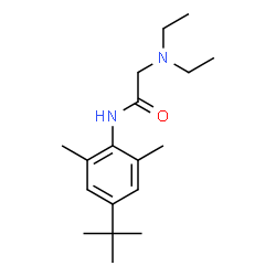 ChemSpider 2D Image | N-(4-tert-butyl-2,6-dimethylphenyl)-N~2~,N~2~-diethylglycinamide | C18H30N2O
