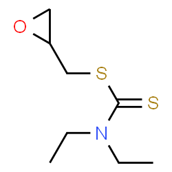 ChemSpider 2D Image | 2-Oxiranylmethyl diethylcarbamodithioate | C8H15NOS2