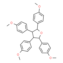 ChemSpider 2D Image | 2,3,4,5-Tetrakis(4-methoxyphenyl)tetrahydrofuran | C32H32O5