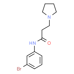 ChemSpider 2D Image | N-(3-Bromophenyl)-3-(1-pyrrolidinyl)propanamide | C13H17BrN2O