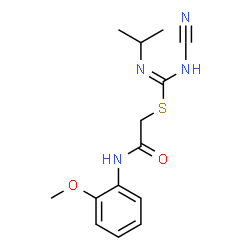 ChemSpider 2D Image | 2-(2-methoxyanilino)-2-oxoethyl N'-cyano-N-isopropylimidothiocarbamate | C14H18N4O2S