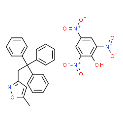 ChemSpider 2D Image | 2,4,6-Trinitrophenol - 5-methyl-3-(2,2,2-triphenylethyl)-1,2-oxazole (1:1) | C30H24N4O8