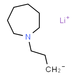 ChemSpider 2D Image | Lithium 3-(1-azepanyl)propan-1-ide | C9H18LiN