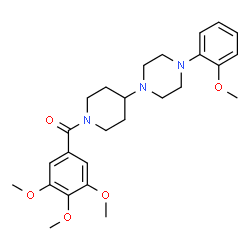 ChemSpider 2D Image | {4-[4-(2-Methoxyphenyl)-1-piperazinyl]-1-piperidinyl}(3,4,5-trimethoxyphenyl)methanone | C26H35N3O5