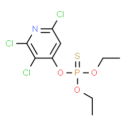 ChemSpider 2D Image | O,O-Diethyl O-(2,3,6-trichloro-4-pyridinyl) phosphorothioate | C9H11Cl3NO3PS