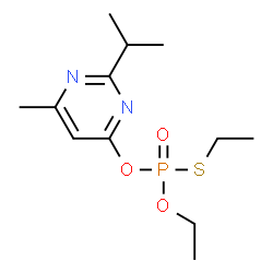 ChemSpider 2D Image | O,S-Diethyl O-(2-isopropyl-6-methyl-4-pyrimidinyl) phosphorothioate | C12H21N2O3PS